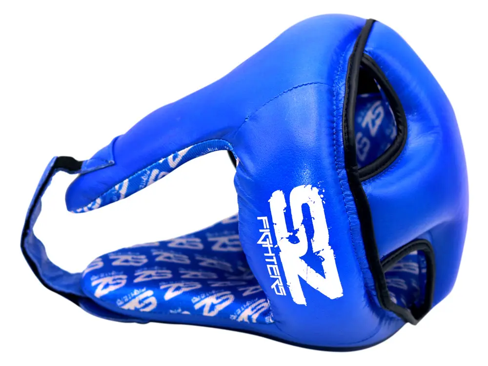 SZ Fighters – Каска за Муай Тай – Blue, изглед отстрани