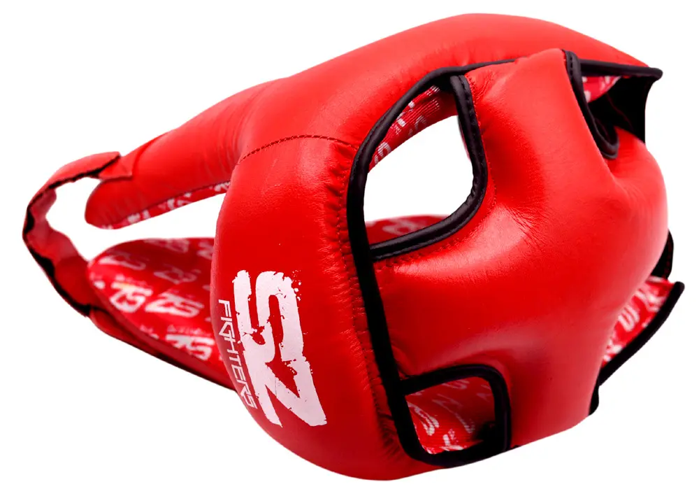 SZ Fighters – Каска за Муай Тай – Red, заден изглед