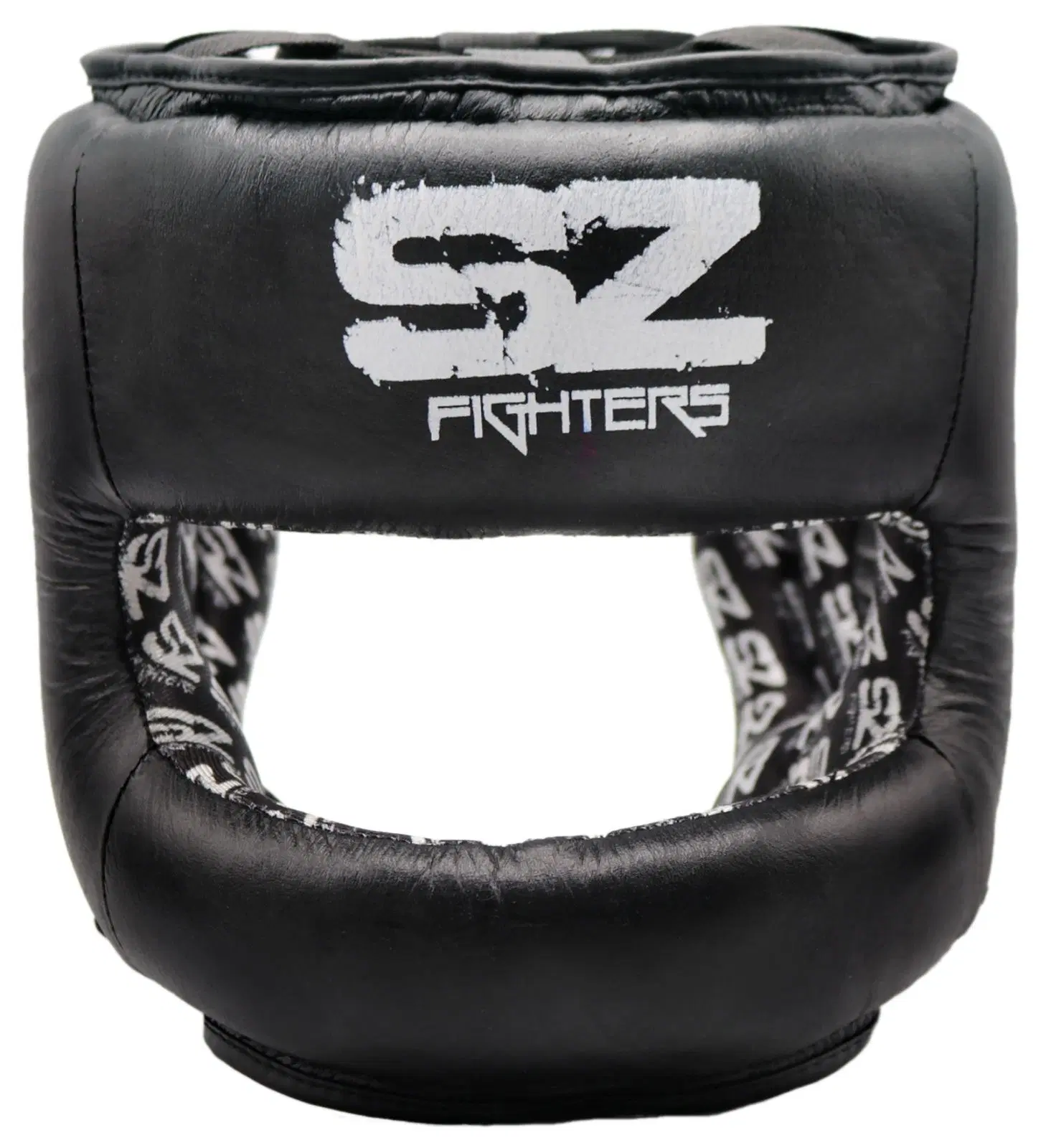 SZ Fighters – Каска с метален протектор на брадата – Black, преден изглед