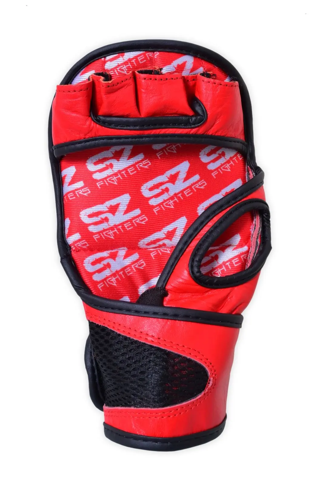 SZ Fighters – ММА ръкавици – Red, изглед от вътрешната страна