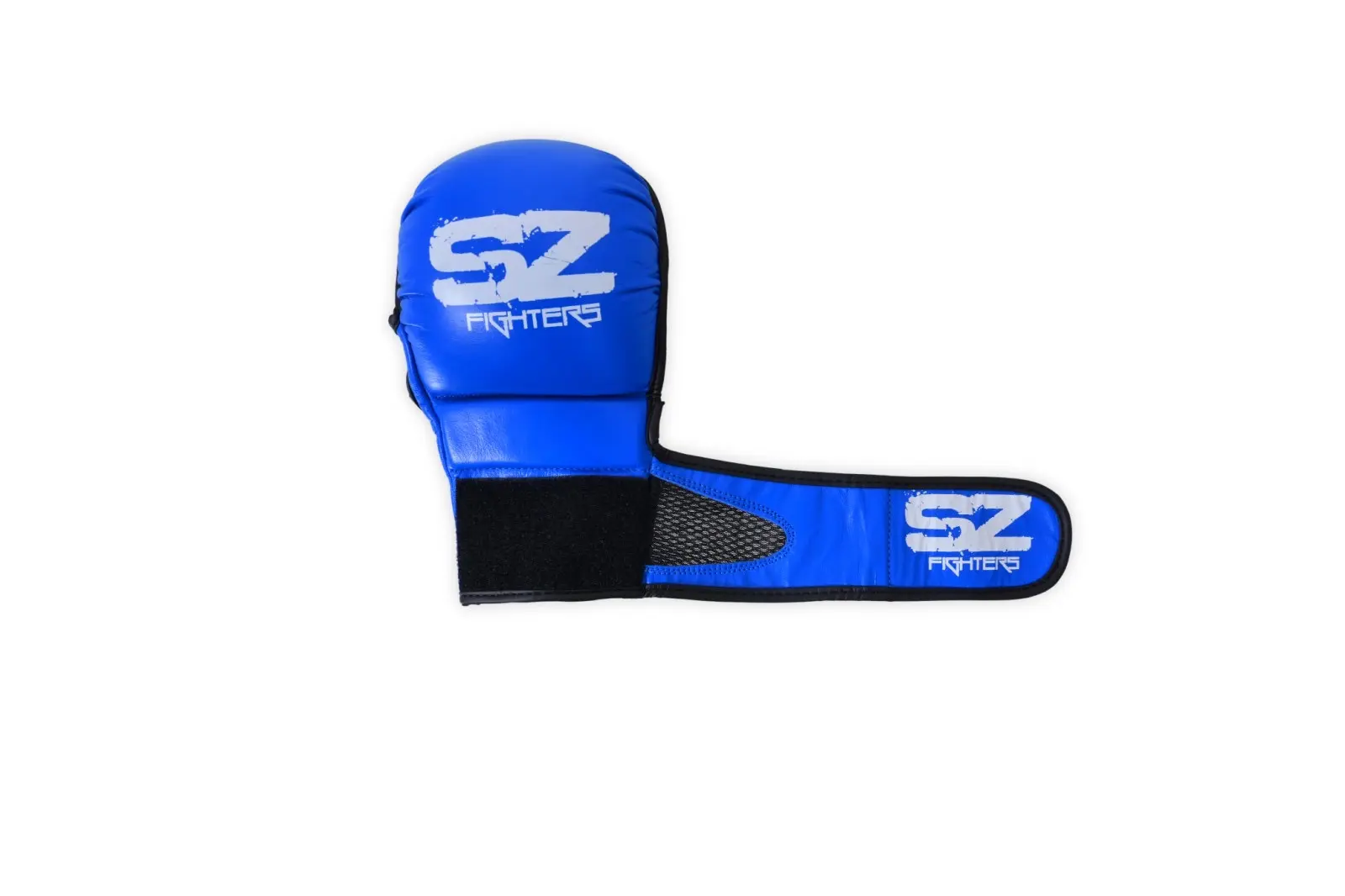 SZ Fighters – ММА ръкавици – Blue, изглед отпред в профил
