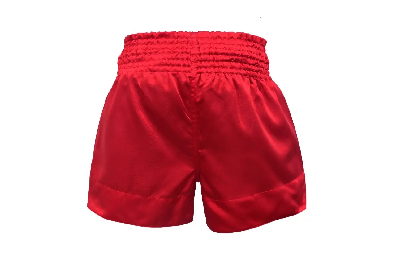 SZ Fighters – Шорти за Муай Тай и Кикбокс Classic – Red/Red, заден изглед