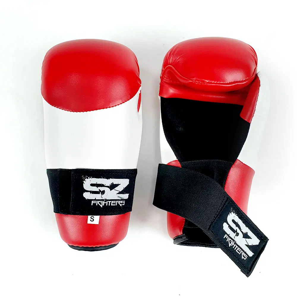 SZ Fighters – Отворени ръкавици за Таекуондо – Red, преден изглед