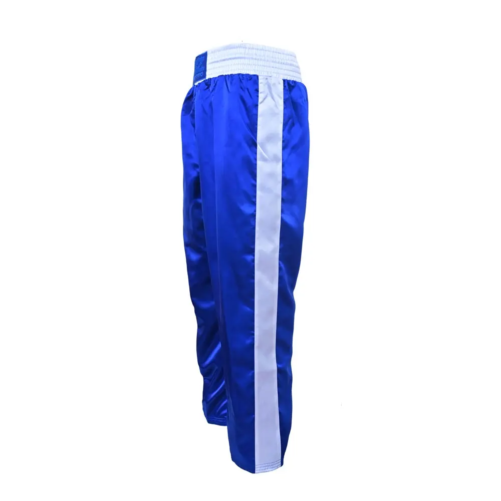 SZ Fighters – Панталони за карате и Кикбокс Classic – Blue, страничен изглед