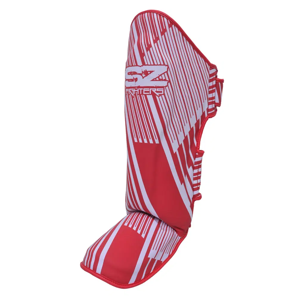 SZ Fighters – Тай Протектори за Крака Plasma 2.0 Red-White