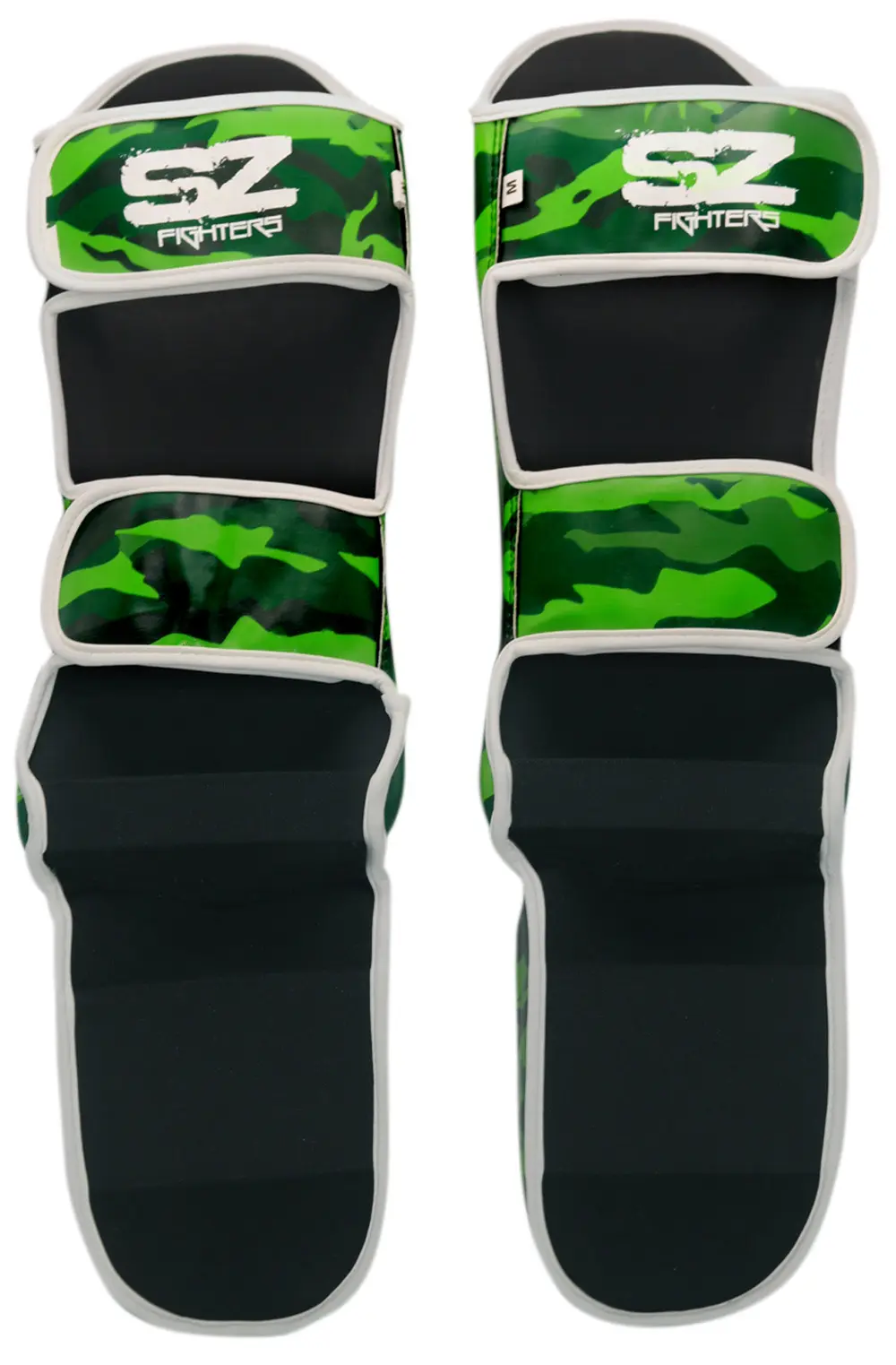 SZ Fighters – Тай Протектори за Крака Camo – Green, изглед отпред