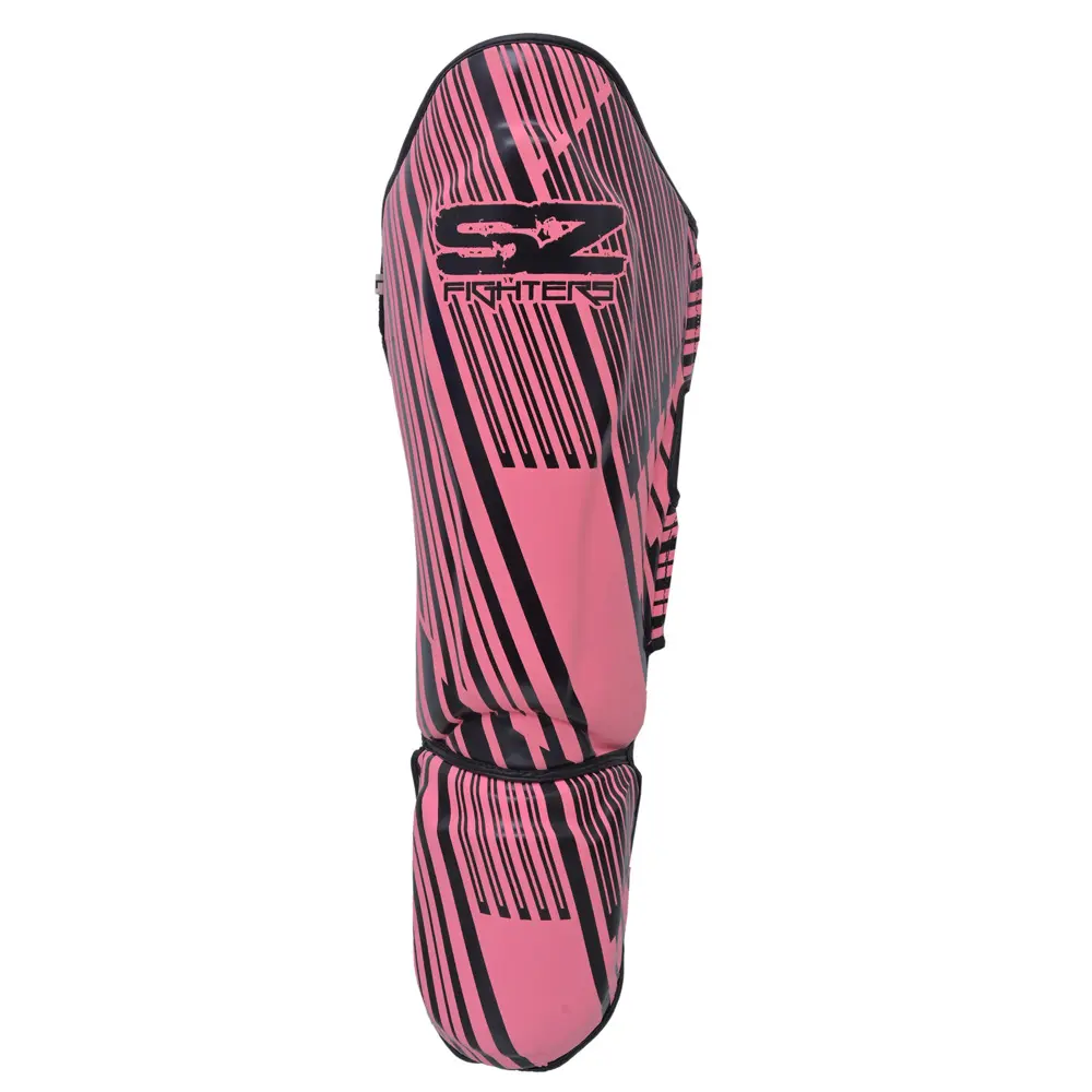 SZ Fighters – Тай Протектори за Крака Plasma 2.0 Pink-Black страничен изглед