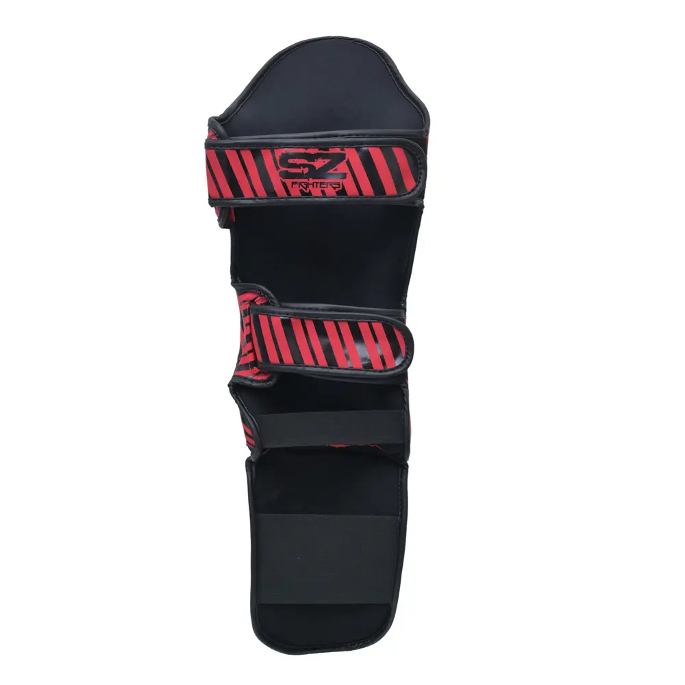 SZ Fighters – Тай Протектори за Крака Plasma 2.0 Red-Black задна страна
