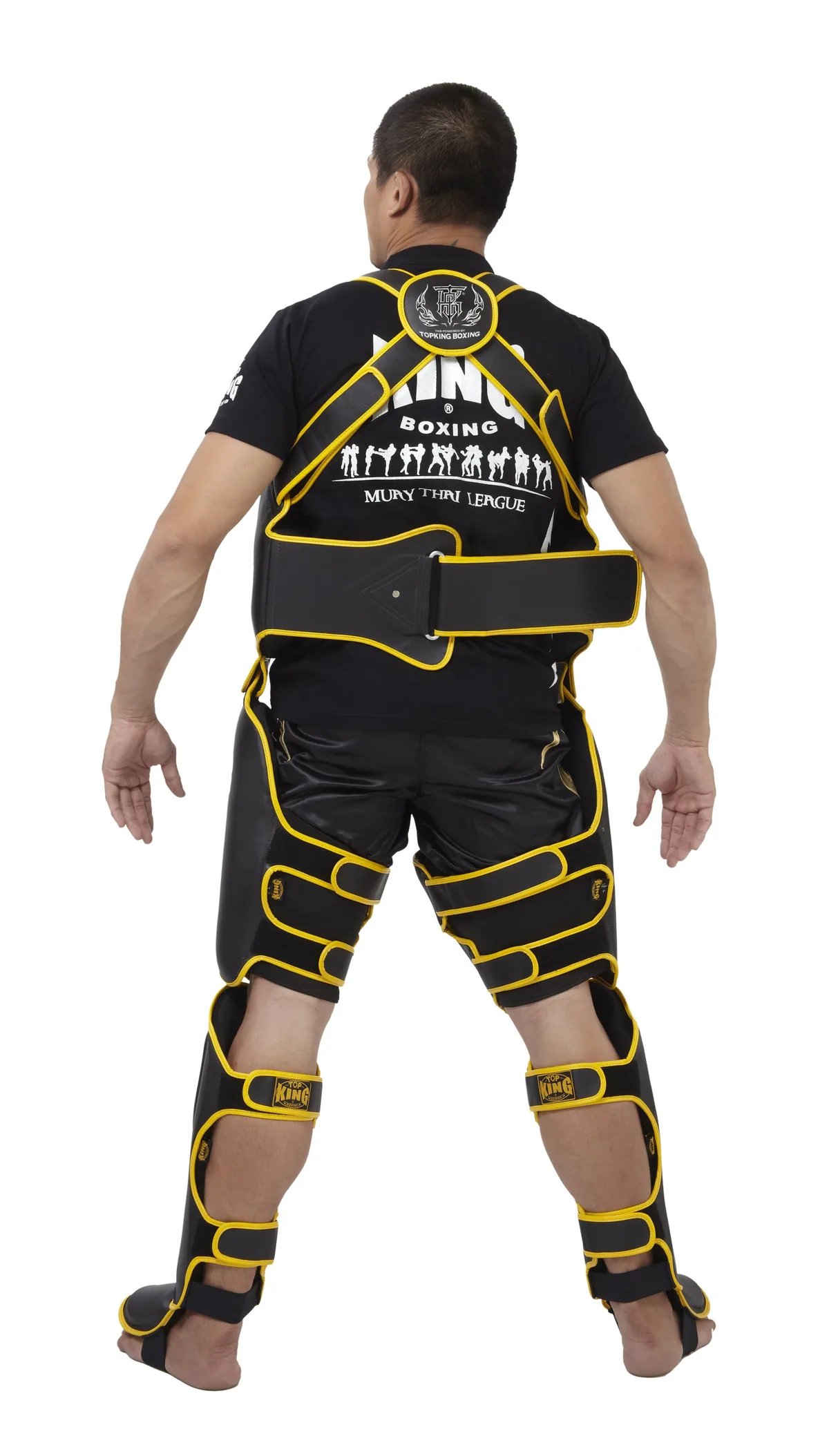 Top King Black Belly and Thigh Protection - черен протектор за корем и бедра отзад с регулируеми каишки
