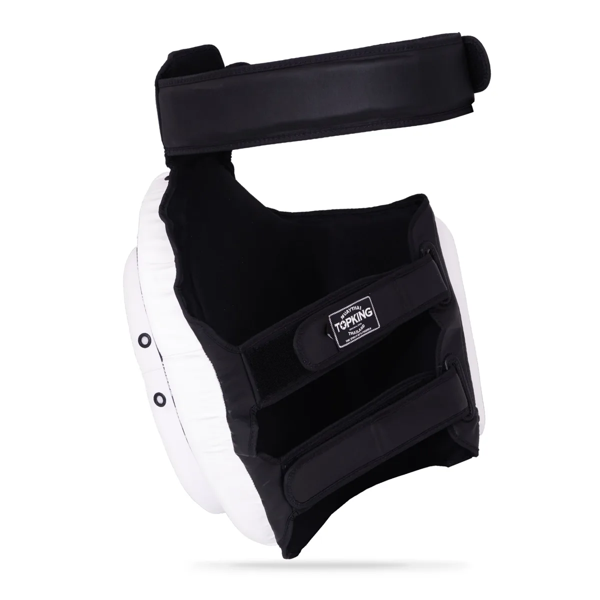 Top King Black Thigh Pads – детайлен план на повърхността и логото на Top King