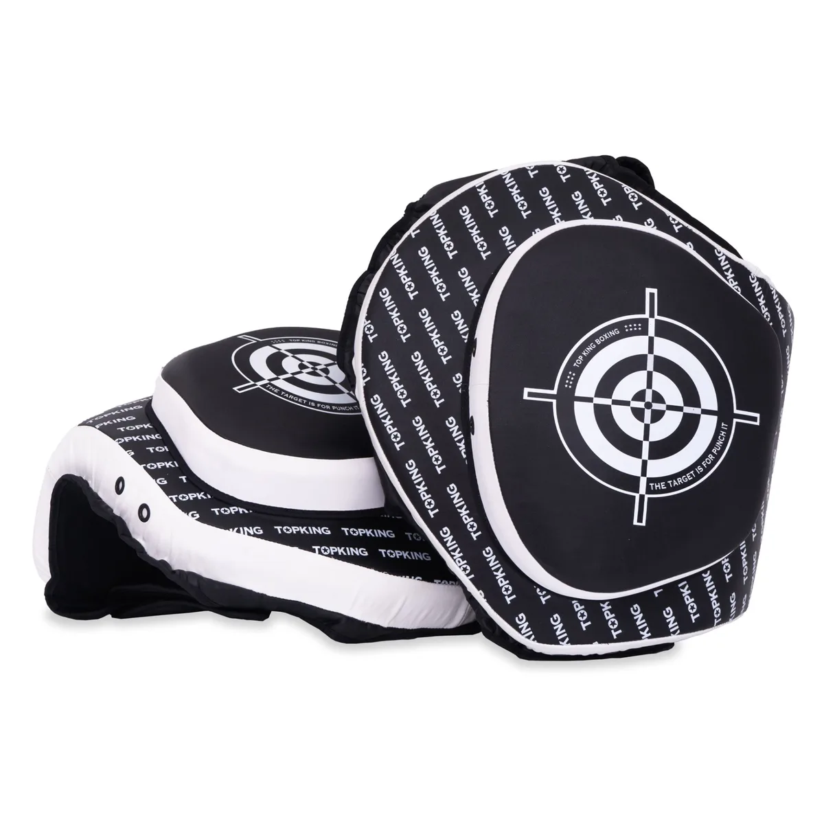 Top King Black Thigh Pads – преден изглед на черни набедреници за тренировка