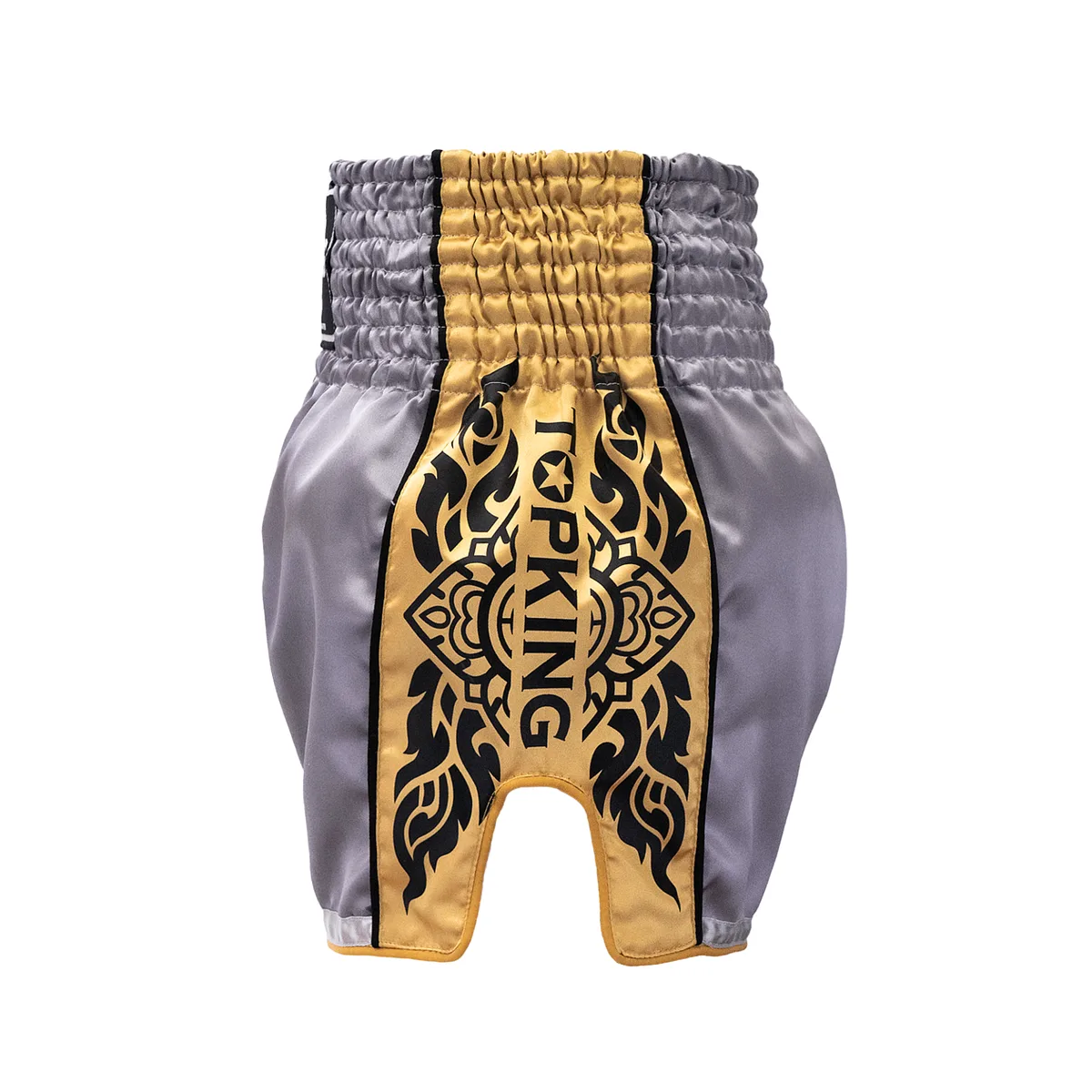 Детайлен изглед на TOPKING BOXING SHORTS GREY 276, показващ еластичния колан и качествена изработка