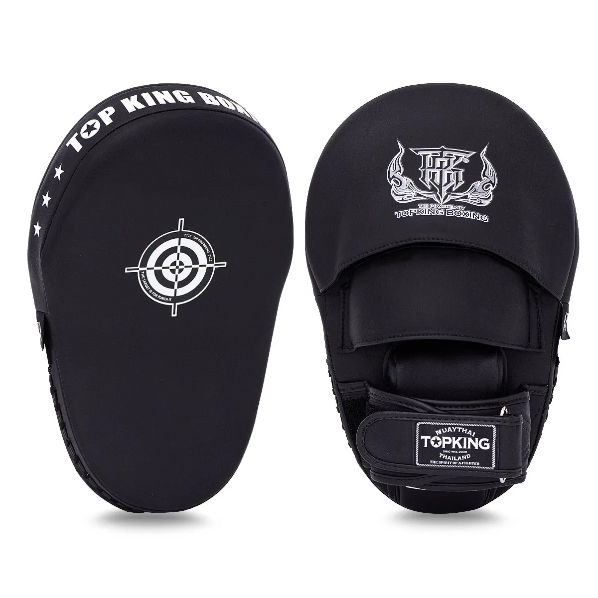 Черни лапи за фокус TOPKING FOCUS MITTS BLACK “ EXTREAM ” на бял фон