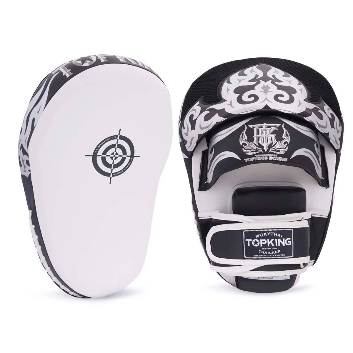 Лапи за фокус Top King Focus Mitts "KANOK" в бяло и черно