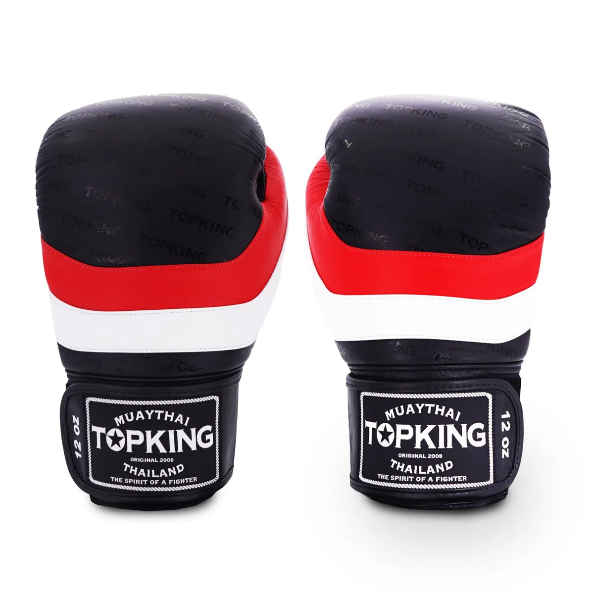 Чифт черни боксови ръкавици Top King Black Innovation, поставени една до друга