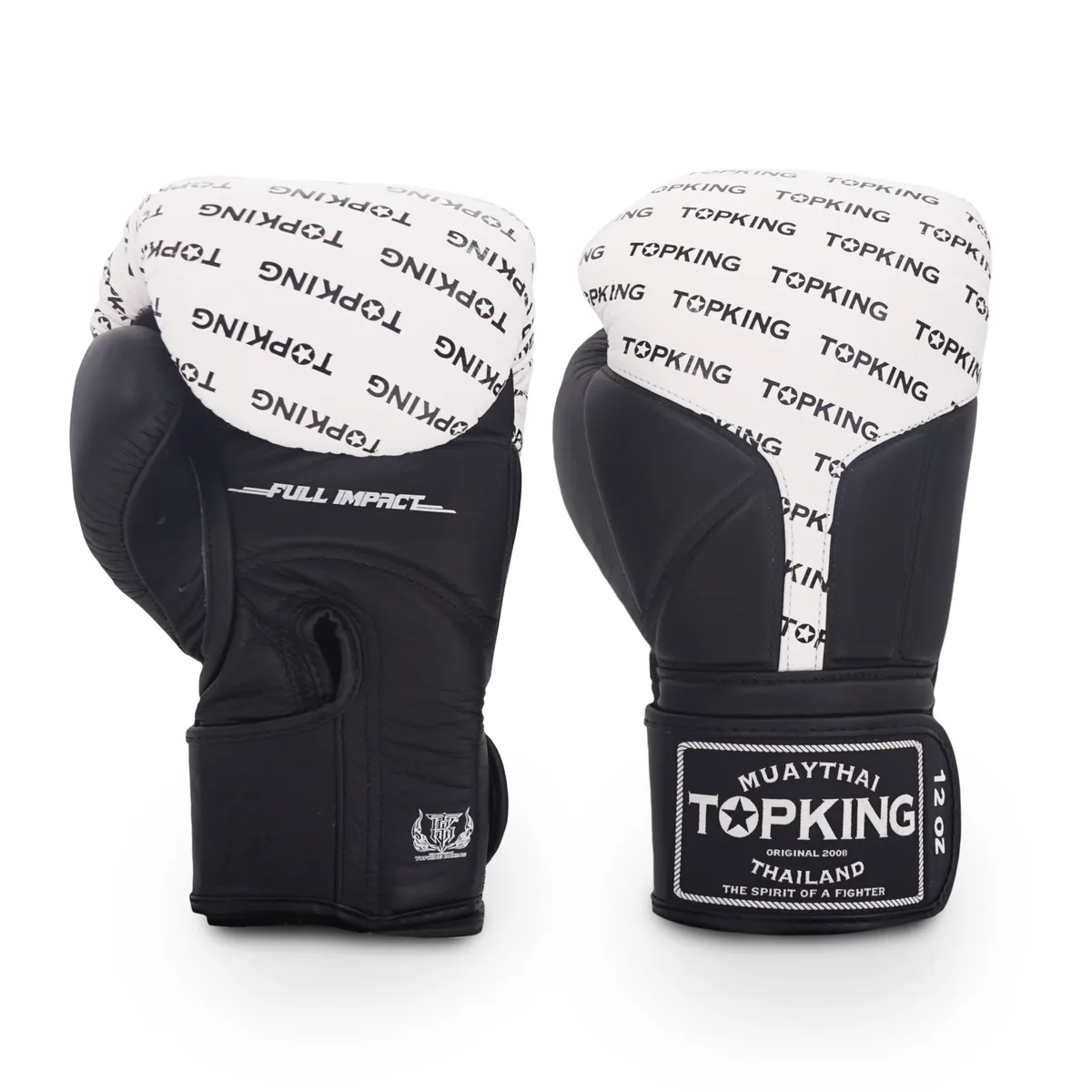 TOPKING GLOVES BLACK WHITE FULL IMPACT