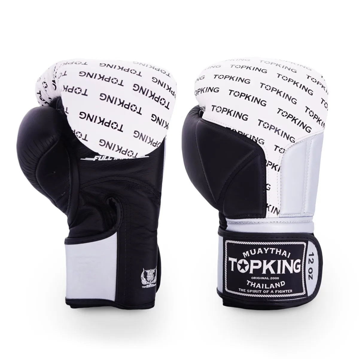 TOPKING GLOVES BLACK WHITE SILVER FULL IMPACT