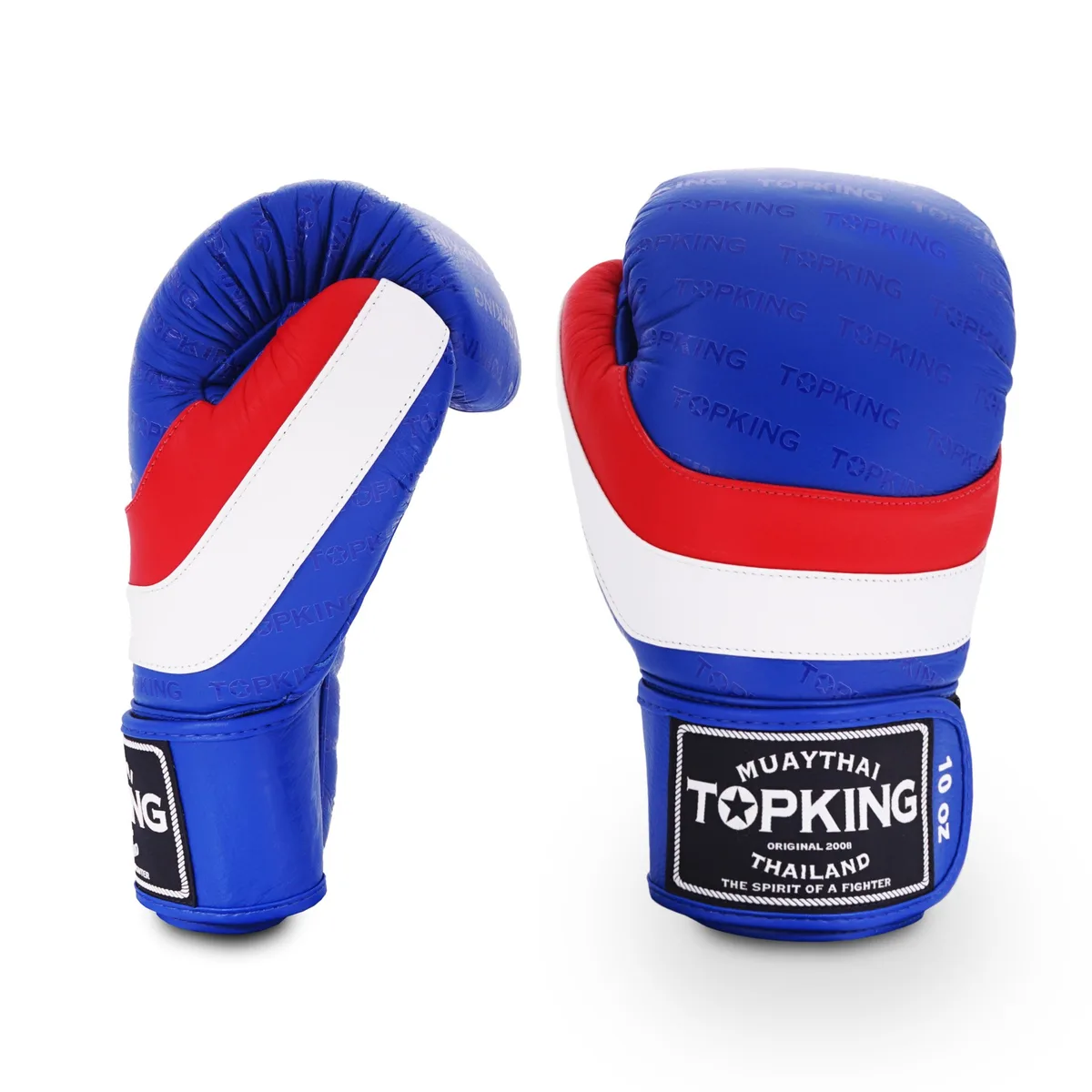 Боксови ръкавици Top King GLOVES BLUE INNOVATION в син цвят, изглед отстрани