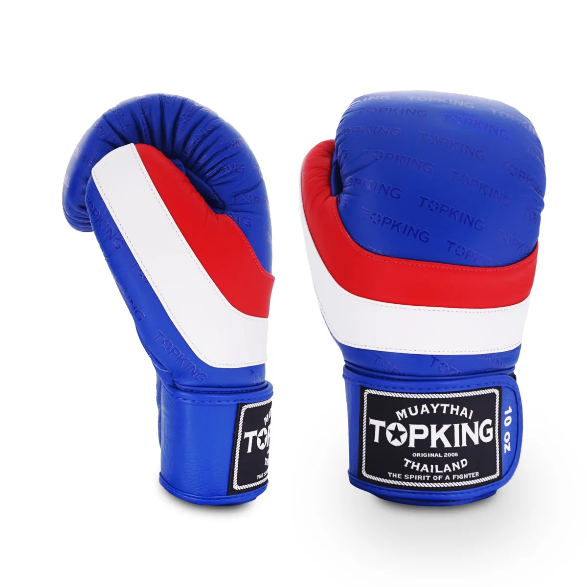 Детайлен изглед на закопчаването на сини ръкавици Top King GLOVES BLUE INNOVATION