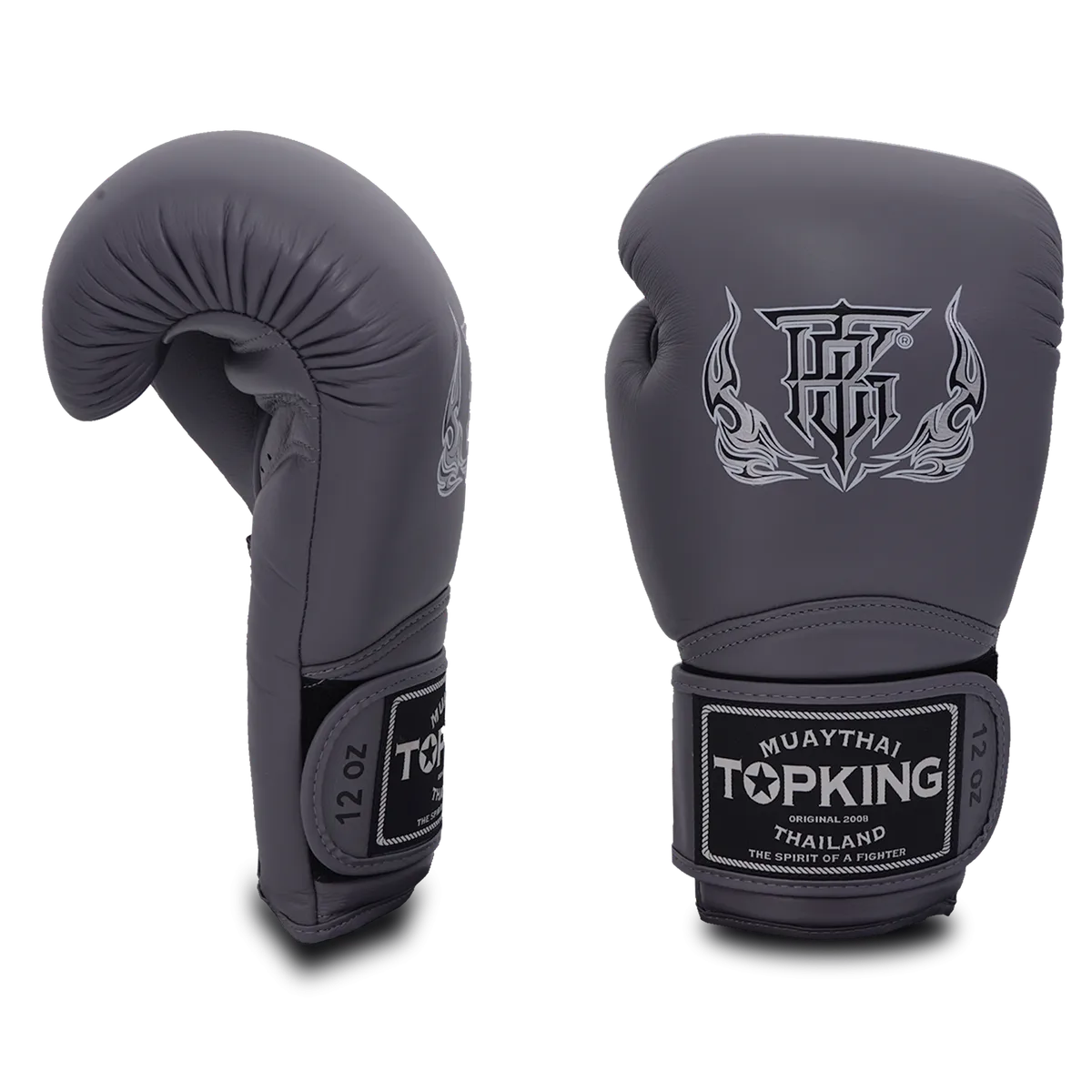 TOPKING GLOVES GREY SUPER – изглед откъм дланта и закопчаването