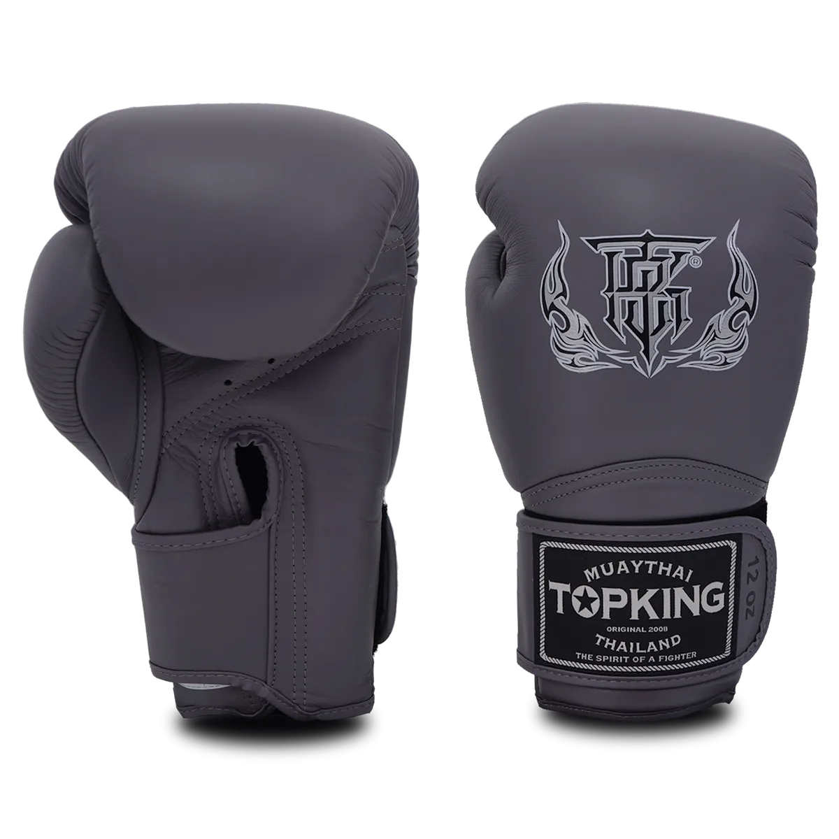 Боксови ръкавици TOPKING GLOVES GREY SUPER – преден изглед