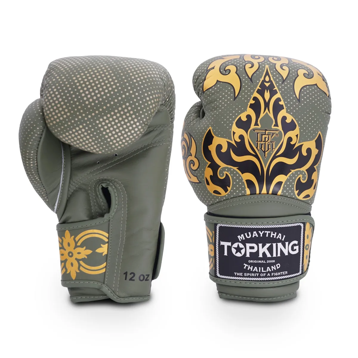 Боксови ръкавици TOPKING GLOVES KHAKI KANOK с традиционни орнаменти
