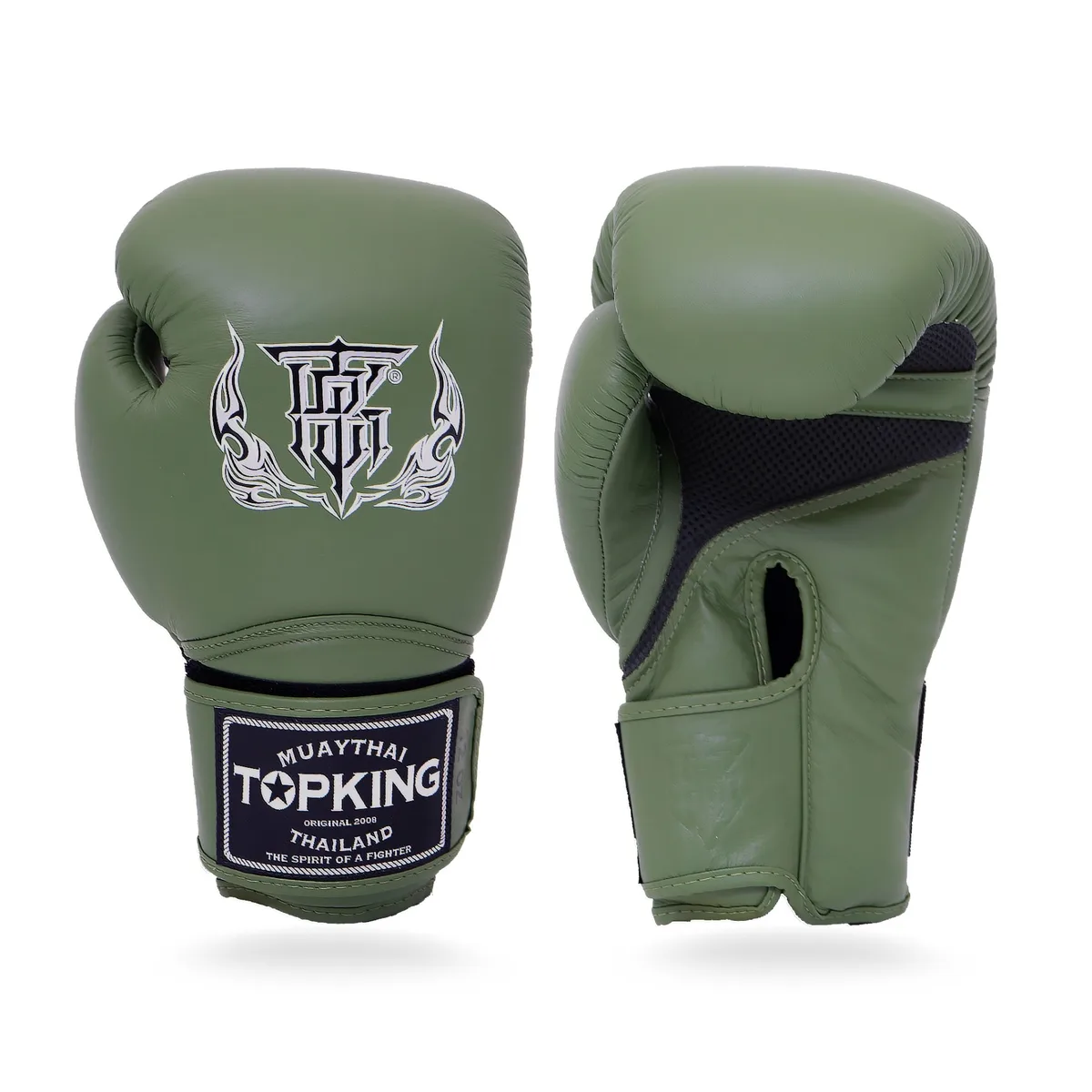 Боксови ръкавици TOPKING GLOVES KHAKI SUPER AIR, изглед отпред