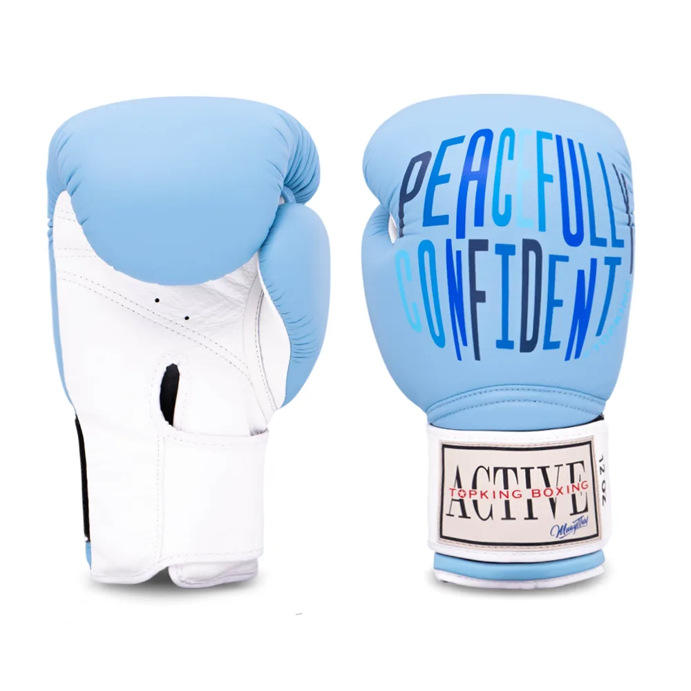 Светлосини ръкавици Top King Active Muaythai