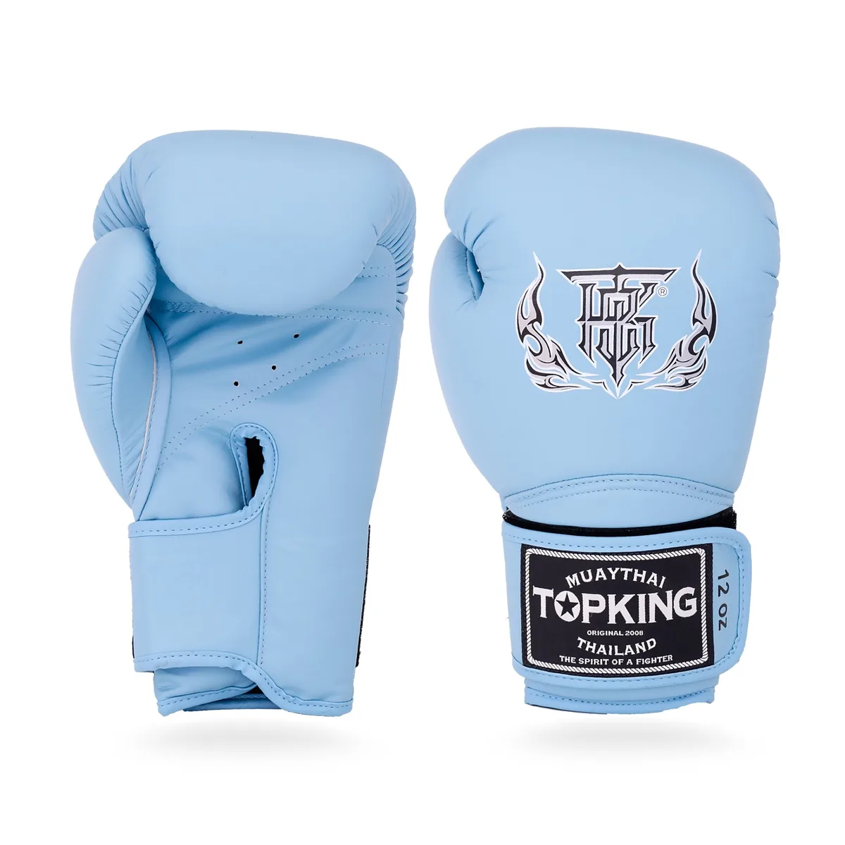 Светлосини боксови ръкавици Top King Light Blue Super, изглед отпред