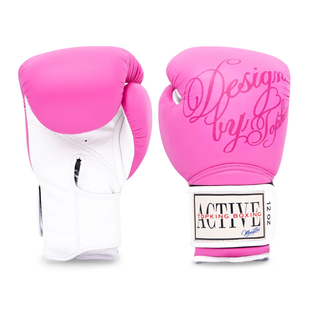 Боксови ръкавици Top King Pink Active Muay Thai в розов цвят