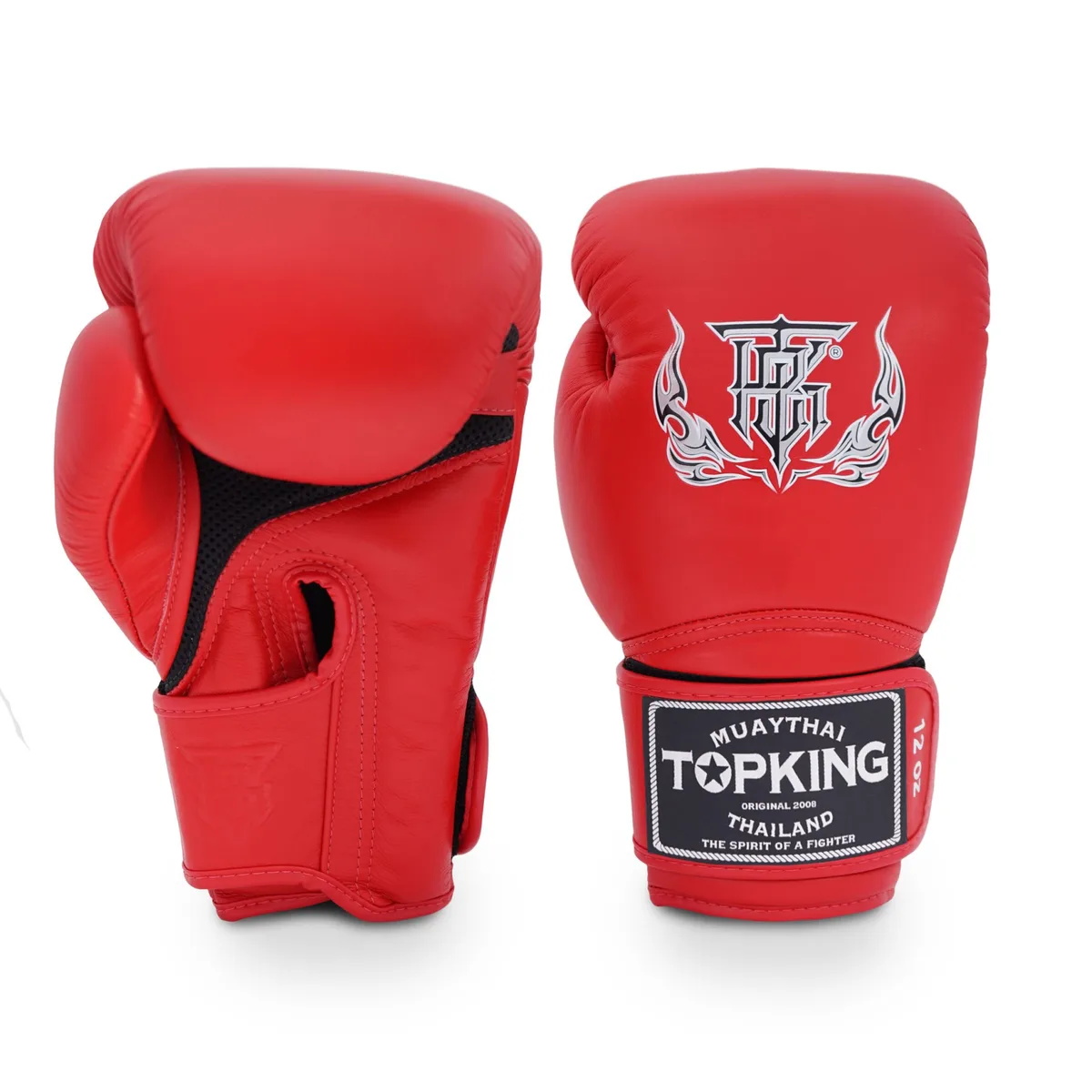 Боксови ръкавици Top King RED SUPER AIR в червен цвят, изглед отпред