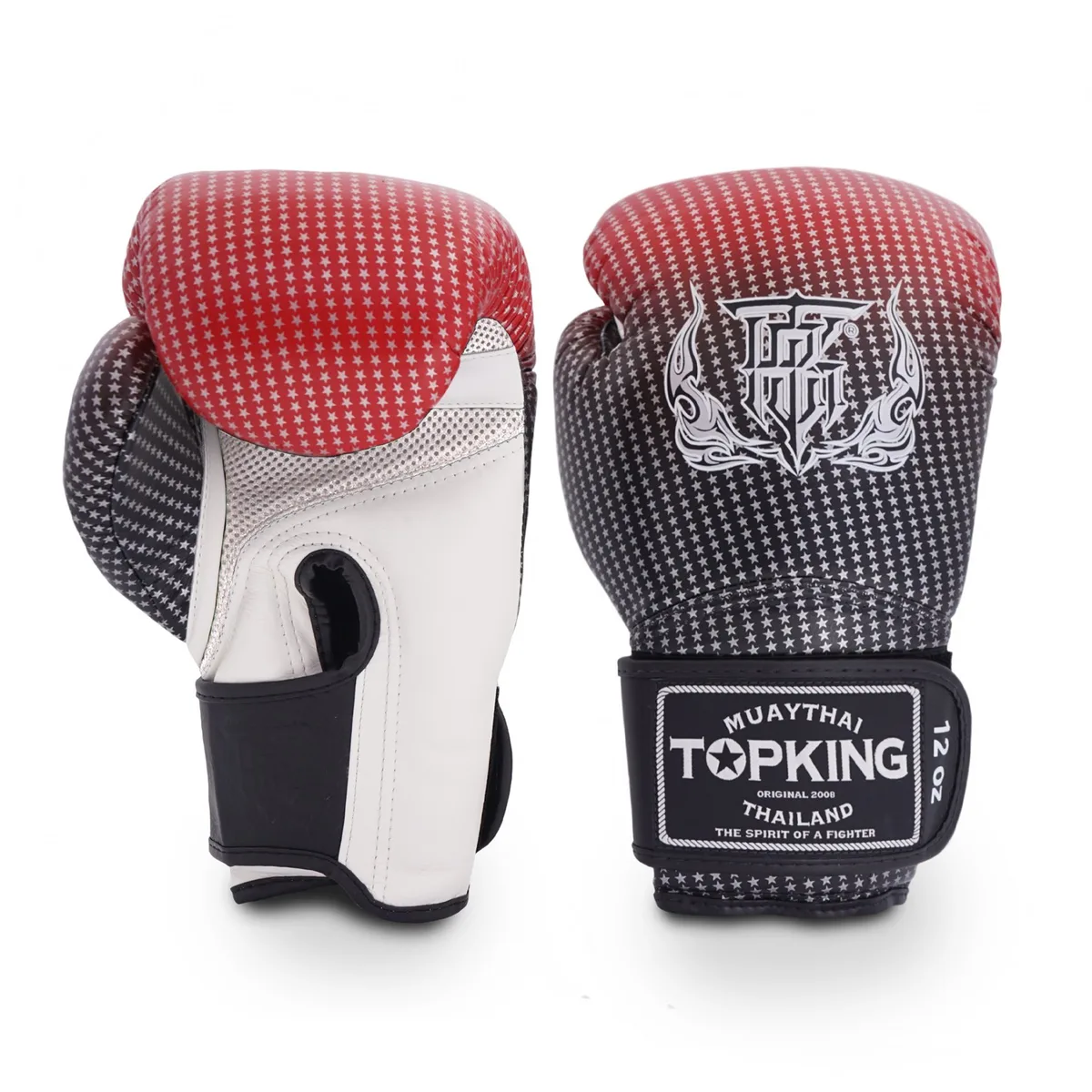 Червени боксови ръкавици TOPKING GLOVES RED SUPER STAR AIR от Top King, представени отпред