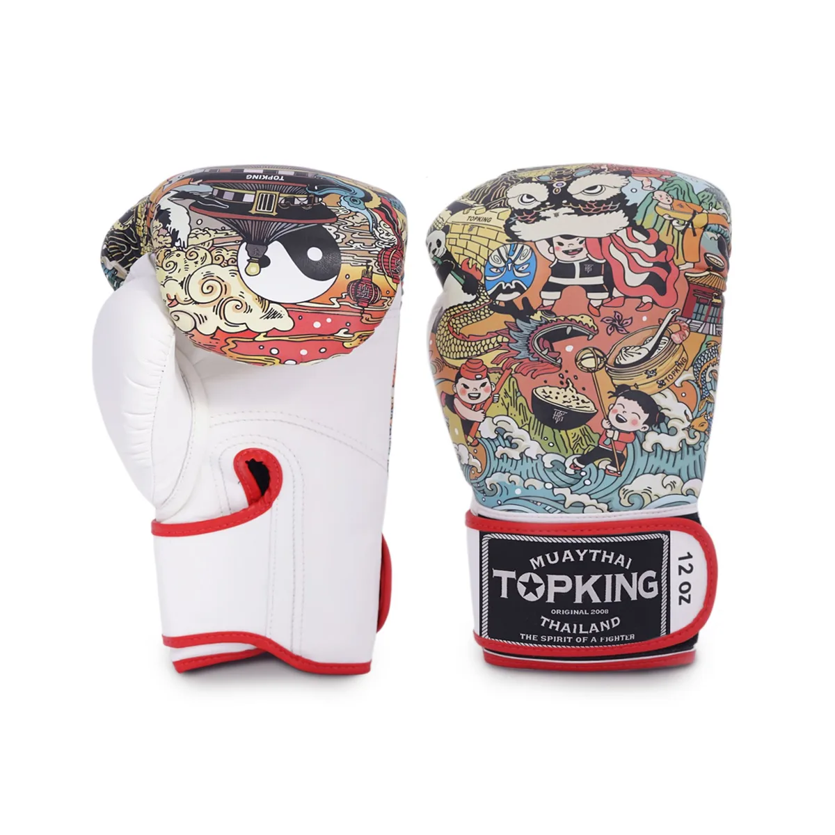 TOPKING GLOVES WHITE CHINESE CULTURE (SEMI LEATHER)