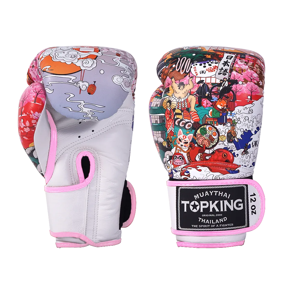 TOPKING GLOVES WHITE PINK JAPAN CULTURE