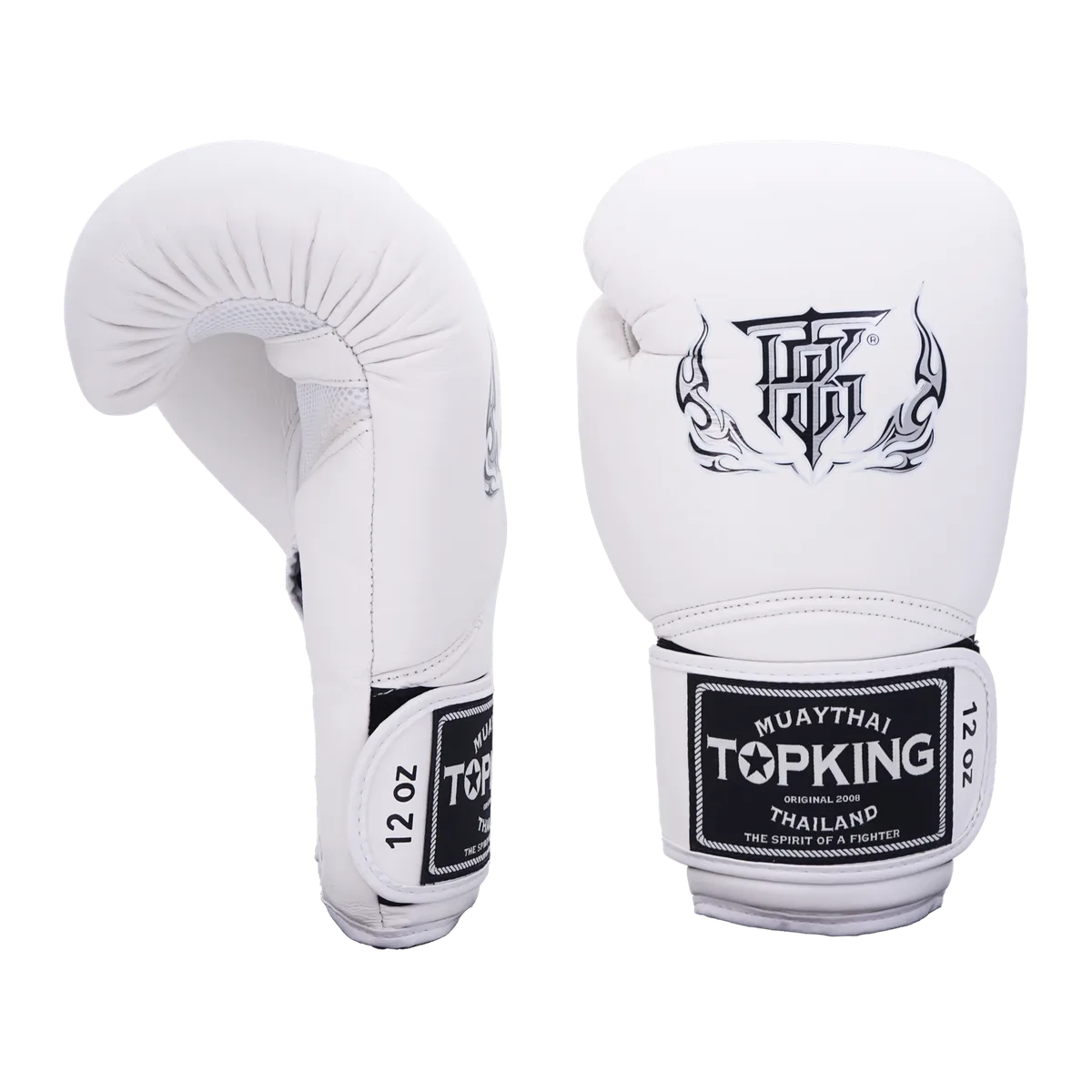 Детайлен план на закопчаването с велкро на боксови ръкавици TOPKING GLOVES WHITE SUPER AIR