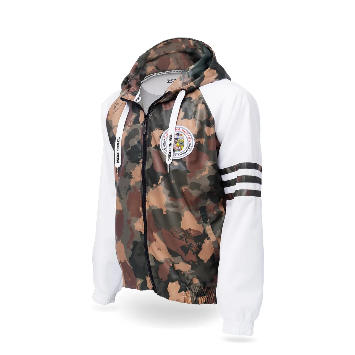 Суитчър TOPKING GREEN CAMOUFLAGE JACKET със зелен камуфлажен десен, страничен изглед