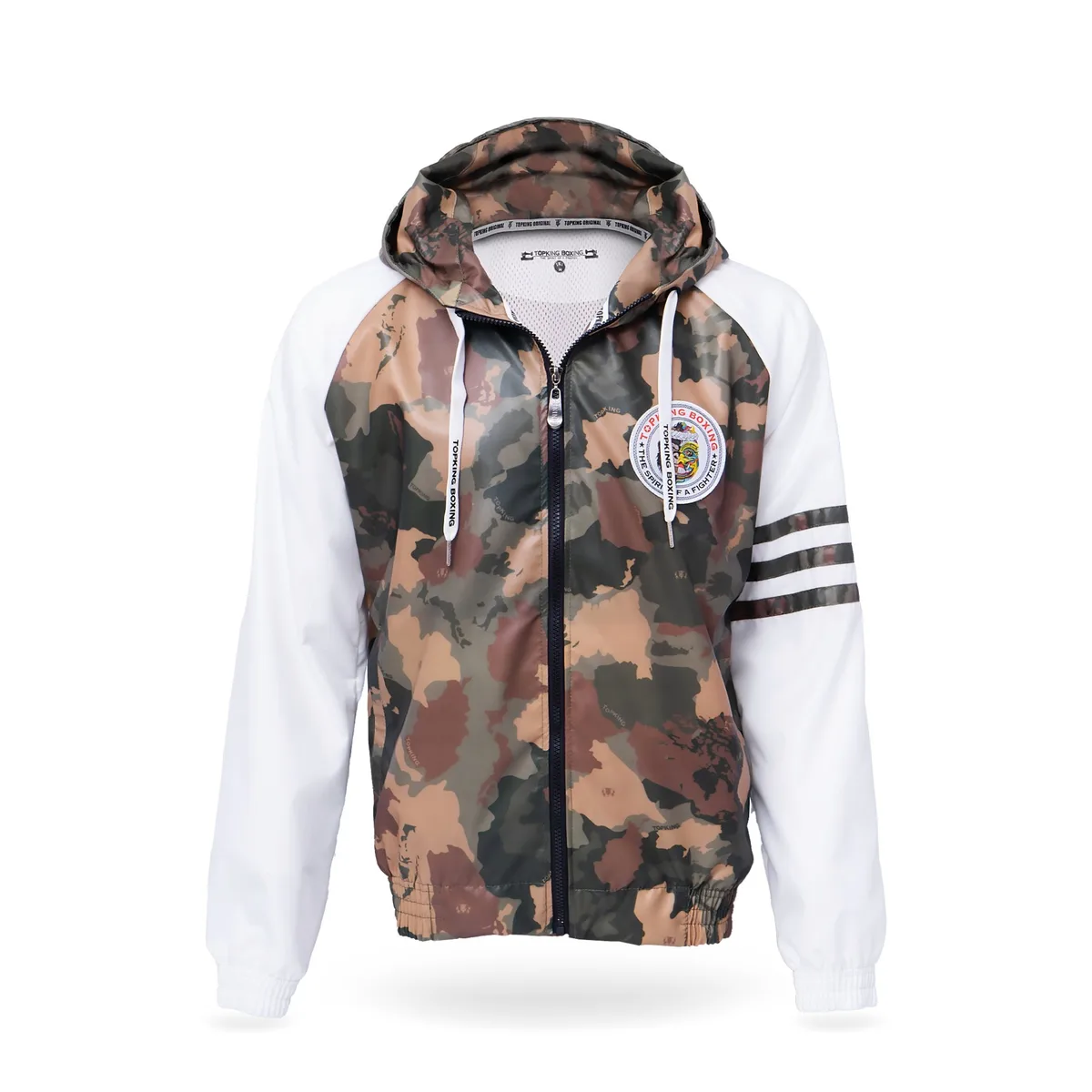 Мъжки суитчър TOPKING GREEN CAMOUFLAGE JACKET, изобразен отпред