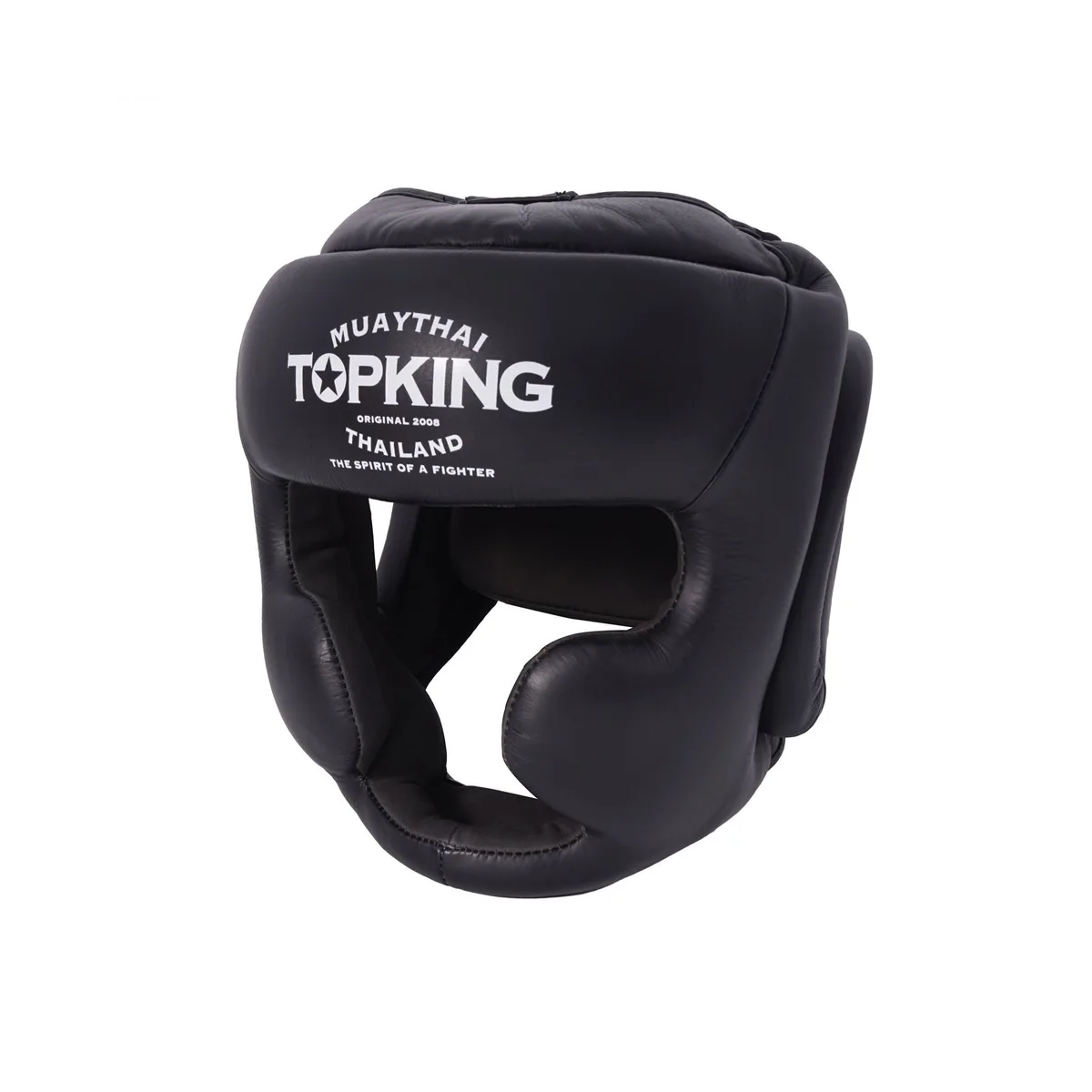 TOPKING HEAD GUARD BLACK “FULL COVERAGE” TRAINING ELASTIC &amp; VELCRO CLOSURE