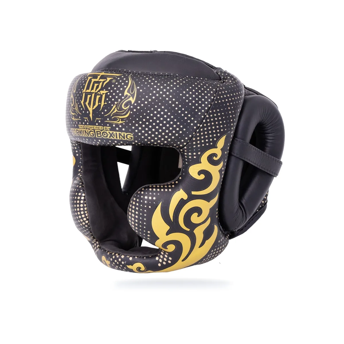 Черен шлем за глава Top King Head Guard Kanok, поглед отпред