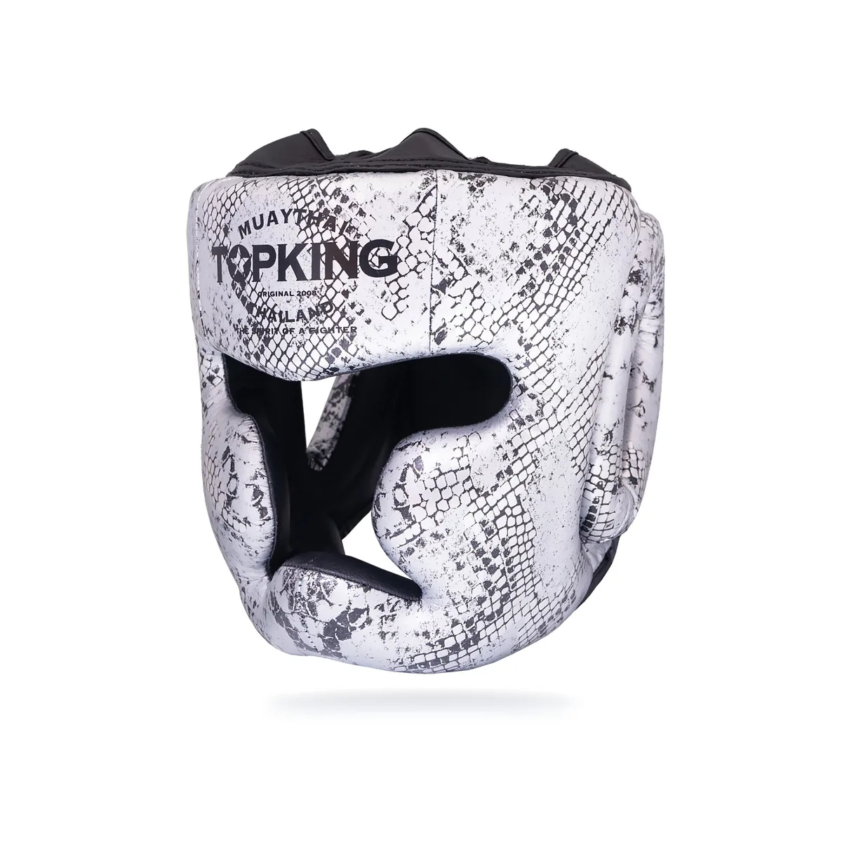 Протектор за глава Top King Black Silver Super Snake, преден изглед