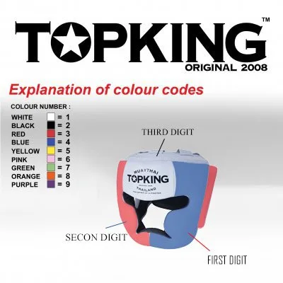 Детайлен изглед на шлем TOPKING HEAD GUARD "PRO" TRAINING (OPEN CHIN), акцентиращ върху качеството на изработка.