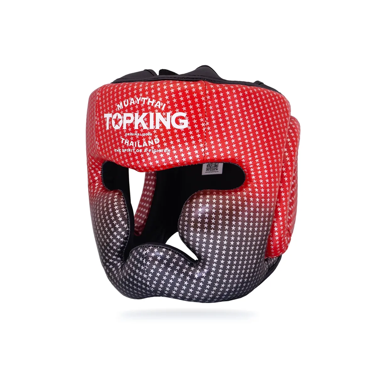 Протектор за глава Top King Red Super Star, изглед отпред, показващ цялостната конструкция и червения цвят