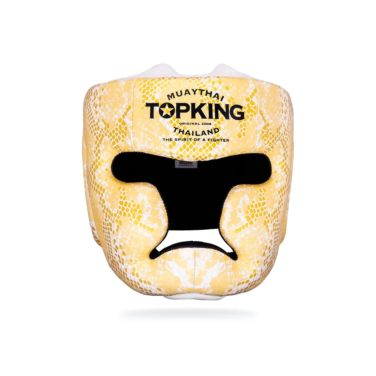 TOPKING HEAD GUARD WHITE GOLD SUPER SNAKE, страничен изглед, показващ златни акценти