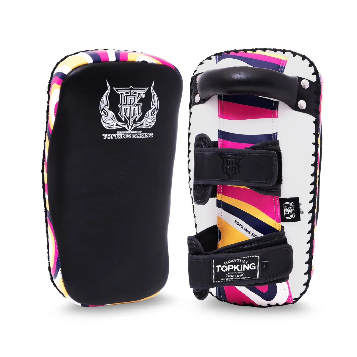 TOPKING KICKING PADS PINK LAVA – изглед отпред на лапите за ритници