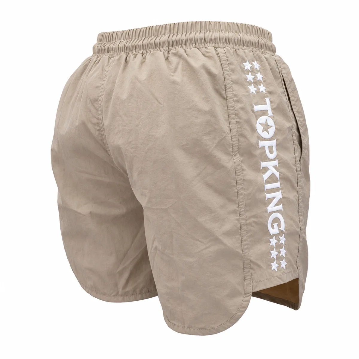 Детайлна снимка на материята и шевовете на бежови шорти Top King Lifestyle Shorts Beige 104