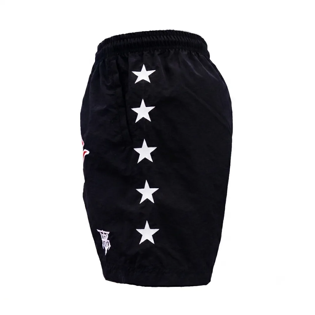 TOPKING LIFESTYLE SHORTS BLACK 103 – детайлен изглед на материята и шевовете