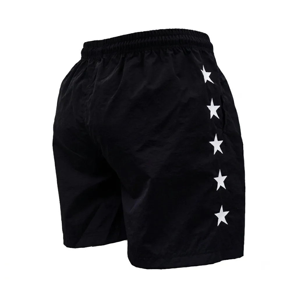TOPKING LIFESTYLE SHORTS BLACK 103 – изглед отзад на черните къси панталони