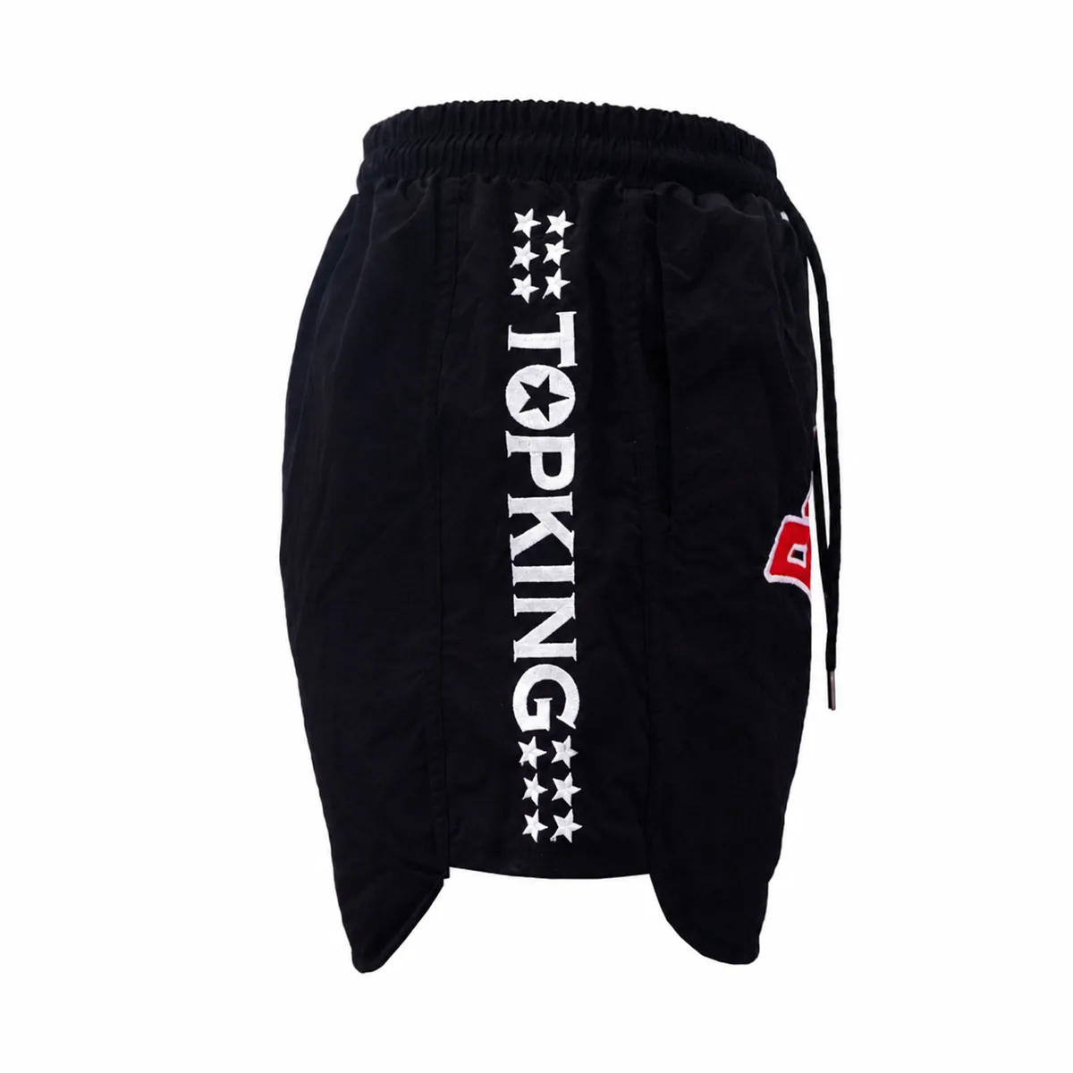 Гръб на черните шорти TOPKING LIFESTYLE SHORTS BLACK 104, акцентиращ върху изчистения дизайн и удобния колан.