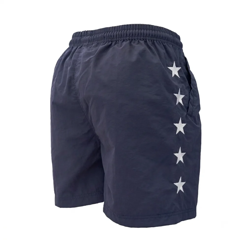 Страничен изглед на TOPKING LIFESTYLE Шорти NAVY BLUE 103, показващ кройката