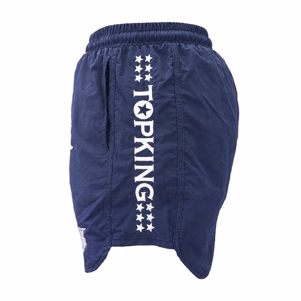 Тъмносини Top King Lifestyle Shorts, изглед отзад, показващ изчистен дизайн и удобна кройка.